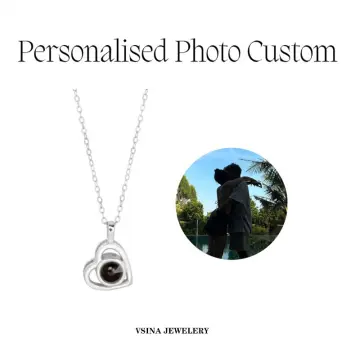 Amazon.com: Customized Photo Projection Necklace,Sterling Silver Projection  Necklace,100 Languages i Love You,mom/Love Necklace,Necklace with Projection  Photo,Personalized Photo Jewelry Women : Clothing, Shoes & Jewelry
