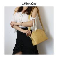 Fashion crocodile shoulder bag for women designer handbag high quality leather women bag ladies croco leather shell bag