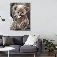 Litter Bear 5D DIY Round Diamond Painting Embroidery Drill Needlework Cross Craft Stitch Kit Home Decor E56C