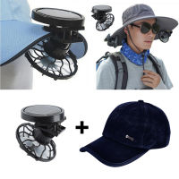 Clip-on Cap Mini Solar Powered Fan with Baseball Cap Portable Handsfree E