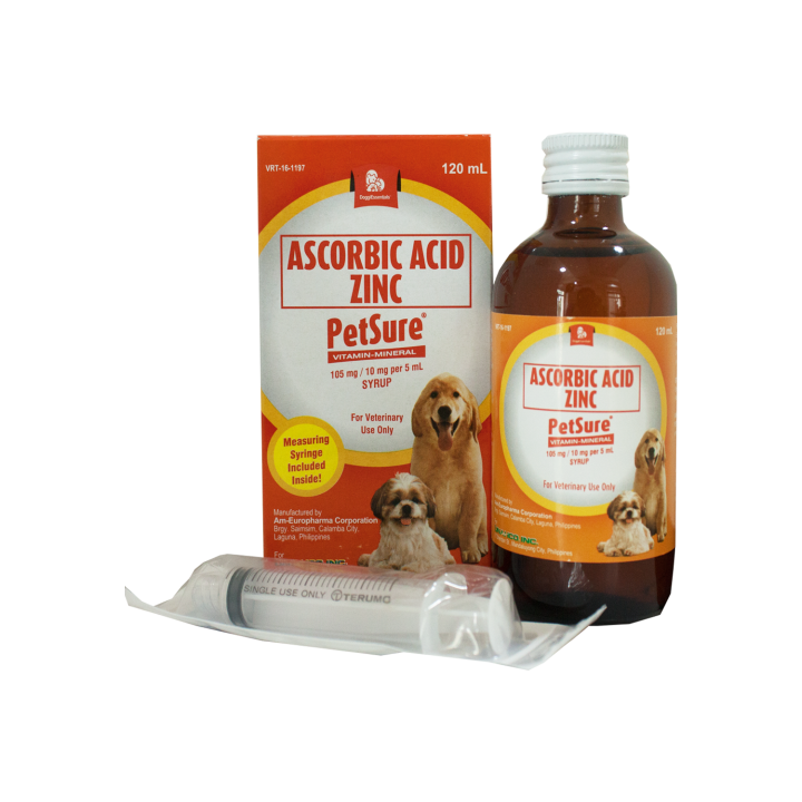 PetSure Ascorbic Acid Zinc 120ml for Dogs Lazada PH