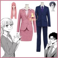 Wotakoi Love Is Hard For Otaku Narumi Momose วิกผมสีชมพูชุดคอสเพลย์ผู้หญิง Wotaku Ni Koi Wa Nifuji Hirotaka Suit Hirotaka