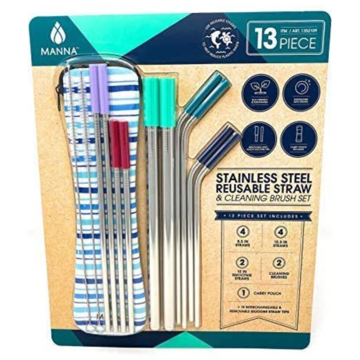 Manna Stainless Steel Straw, 13piece Set Lazada PH