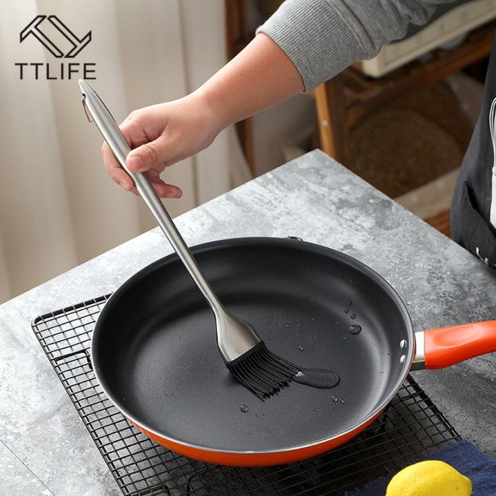 ttlife-เตาปิ้งบาร์บีคิวสแตนเลสแปรงสำหรับขนมอบน้ำมันเค้กขนมอบอุปกรณ์ทำครัวเครื่องมือต้มทำอาหาร