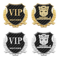 Style Car Emblem Badge Chrome Sticker VIP Motors Modified 3D Metal Carbon Fiber Car Body Door Rim Stickers Decals Trunk Tag Decoration Modified Destroy Autobots Transformers Automotive Accessories