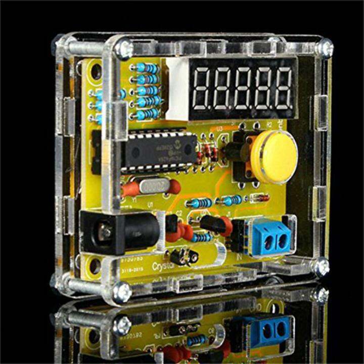 มิเตอร์นับความถี่คริสตัลออสซิลเลเตอร์1hz-50mhz-แสดงตัวเลข5หลักโมดูลเครื่องนับความถี่ดิจิตอลพร้อมเคสกรอบ