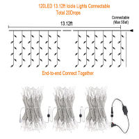 คริสต์มาสพวงมาลัยนางฟ้าแสง LED ม่านน้ำแข็งสตริงไฟ D roop 0.6เมตรตกแต่งสำหรับสวนกลางแจ้งถนนแต่งงานปีใหม่