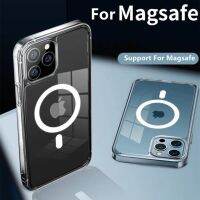 ♗ For Magsafing Magnetic Magnet Case For iPhone 13 12 11 Pro Max Mini 7 8 Plus X XS Max XR Case Wireless Charging Transparent Case