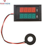 โวลท์-แอมป์มิเตอร์ PANTHON 300V 100A เครื่องวัดแรงดันไฟฟ้าโวลต์มิเตอร์และกระแสไฟฟ้าจอแสดงผลแบบดิจิตอลคู่เครื่องทดสอบแอมแปร์แรงดันไฟฟ้า LED 0.39นิ้ว