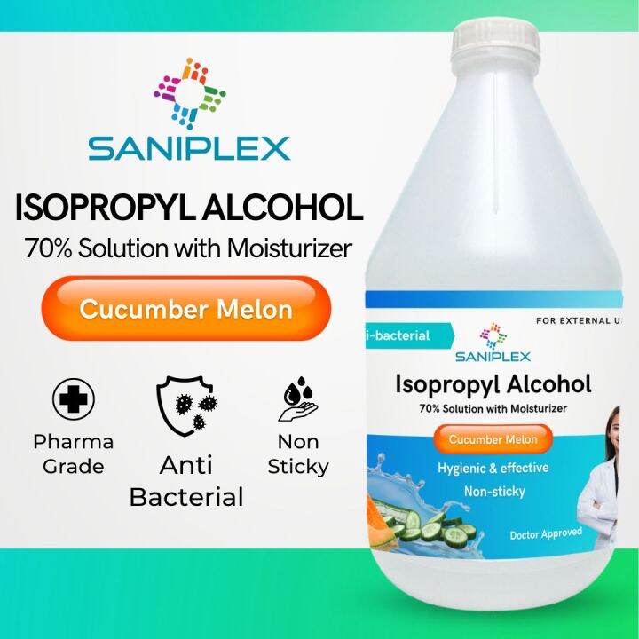 Saniplex Isopropyl Rubbing Alcohol Half Gallon Disinfectant Perfect for