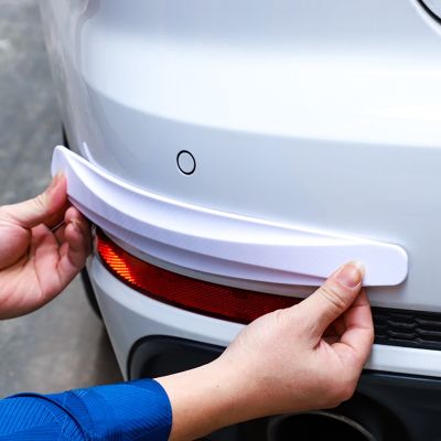 【CW】 2pcs Anti-Collision Protector Rubber Front And Rear Cover Guard Strip Sticker Car Door Products