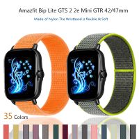 sdfdfsgs 20mm 22mm Nylon Strap for amazfit Bip lite GTS 2 2E stratos 2/2s Bracelest for amazfit GTR 42mm 47mm 2 2e Watchband Wristbelts