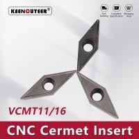 VCMT VCMT160404 VCMT160408 VCMT160408 เม็ดมีดคาร์ไบด์สําหรับ Cermet SVJCR / L เครื่องมือกลึงภายนอกชิ้นส่วนเครื่องกลึง CNC