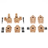 8Pcs Brass Front &amp; Rear Portal Drive Housing Cover Steering Knuckles for YK4102 YK4103 YK4082 YiKong RC Crawler Parts