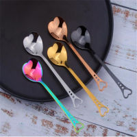 1PC Steel Heart Spoon Coffee Tea Spoon children Tableware Colors Creative Ice Cream Tools Kitchen Gadgets Dessert Spoon Utensil