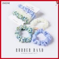 ZHEZHE 3pcs แฟชั่นสำหรับผู้หญิง ผ้าชีฟองเส้นด้าย scrunchies อีลาสติก ที่มัดผม เชือกมัดผม ของใหม่ หางม้าหางม้า ยางรัดผม สำหรับผู้หญิง