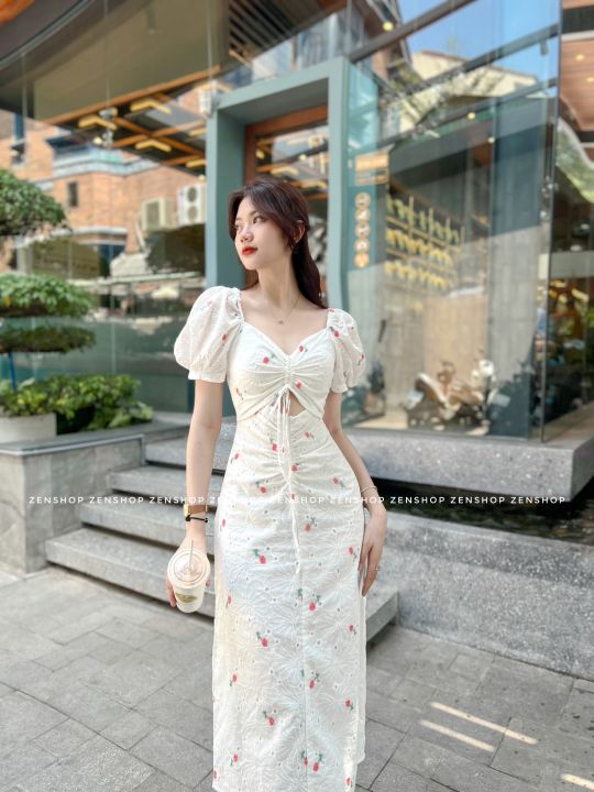 Đầm dạo phố ôm body dáng dài hoa nhí - TITUS DRESS | Lazada.vn