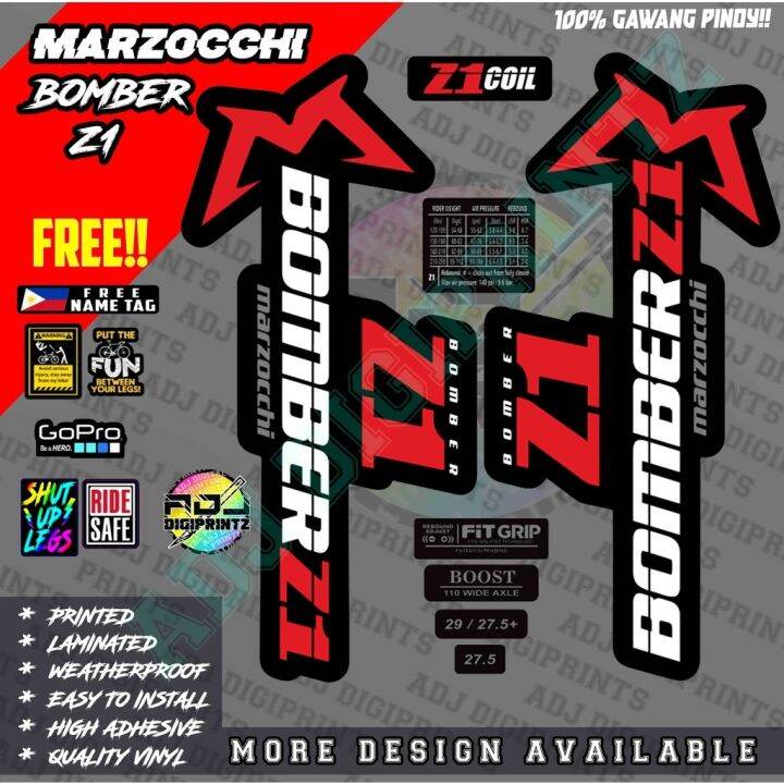 Marsucci Bomber Z1 Decal Marzocchi Bomber DJ 26