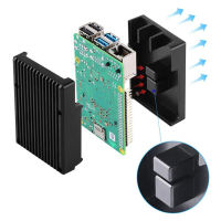 Raspberry Pi 4กรณีอลูมิเนียมอัลลอยด์กล่องโลหะ Passive Cooling Shell Enclosure พร้อมระบายความร้อนสำหรับ Raspberry Pi 4B 3B 3 B Plus