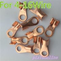 ☎ 10pcs For 4 16Wire 60A 8mm Dia Copper Circular Splice Terminal L5Y Wire Naked Connector High Quality