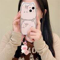 {OLI STUDIO}หมูสีชมพูน่ารัก ClearCase พร้อม Pendant13 ProLovely ผู้หญิงฝาครอบ For11ProProtection Funda