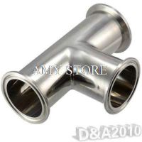 ❇☏✳ OD 38mm 1-1/2 3 Way Tee Sanitary Ferrule Pipe Fitting Stainless Steel 304