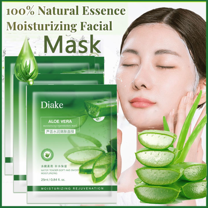 Diake Korean Style Facial Mask 100% Aloe Vera Moisturizing Mask | Lazada PH