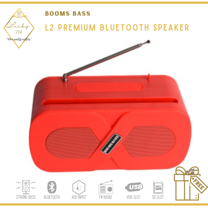 Booms Bass L2 Radio Bass Bluetooth Speaker with FM Radio with USB port ...