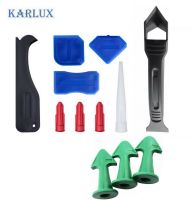 Karlux 8pcs Caulking Tools Set ชุดยางปาดกาว และจุกอุดหัวกาว (รวม 8ชิ้น) + Nozzle Plus Scraper Set 3หัวปาดกาว และด้ามลอกกาวซิลิโคน Silicone Caulking Finisher