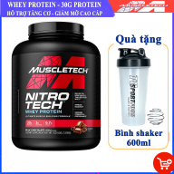 [KÈM BÌNH SHAKER] Sữa tăng cơ cao cấp Whey Protein Nitro Tech của MuscleTech hộp 1.8kg hỗ trợ tăng cơ giảm mỡ tăng sức bền sức mạnh vượt trội cho người tập gym và chơi thể thao thumbnail
