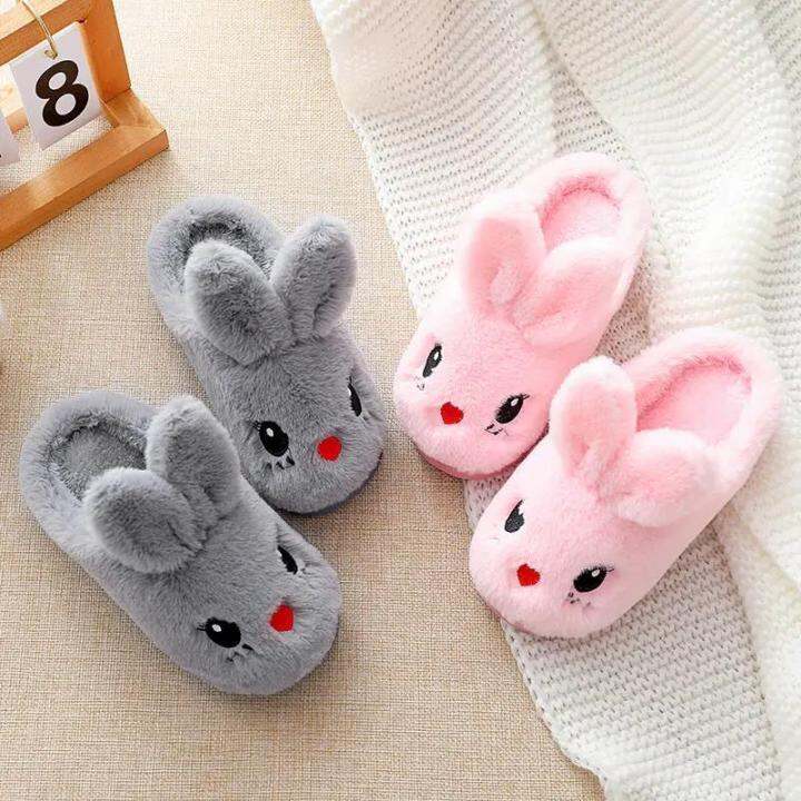 childrens-cotton-slippers-princess-warm-kids-winter-cute-rabbit-cartoon-indoor-furry-shoes-little-girl-soft-bottom-home-shoes