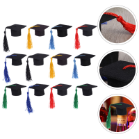 12ชิ้นมินิจบการศึกษาหมวก2023จบการศึกษาเครื่องประดับ T Opper หมวกเครื่องดื่มขวดจบการศึกษามินิหมวกขวดพรรคโปรดปราน (สีสุ่ม)