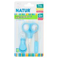 Natur Nail Care Set ชุดกรรไกรตัดเล็บ 3 ชิ้น (สีฟ้า)