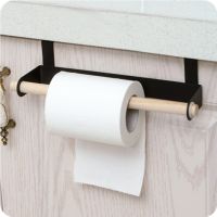 ☃ Bathroom Towel Rack Toilet Roll Holder Kitchen Door Rag Dish Towel Rack Self-adhesive Mounted Tissue Holder Mug Cup Organizer A