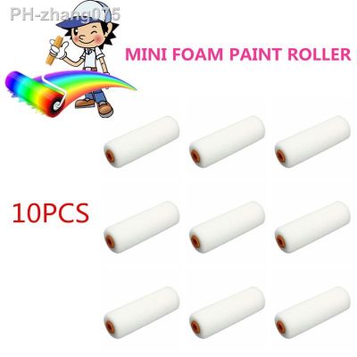 10PCS 100mm Paint Roller Brush Durable Foam Paint Roller Sleeve Cover Art Sets For Painting Decorating Home Repair Paint Tool