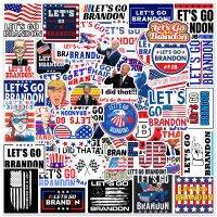 50/100 Sheets of Trump Stickers Graffiti Doodle Decorated Laptop Skateboard Helmet Waterproof US Lets Go Stationery Nails Screws Fasteners