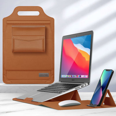 กระเป๋าที่จับแล็ปท็อปเหมาะสำหรับ Apple Macbook Huawei กระเป๋าซับในแบบพกพาทำจาก PU กระเป๋าคอมพิวเตอร์บาง