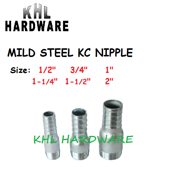 [KHL] Mild Steel KC Nipple / Hose End Nipple Fitting / Barb Tail ...