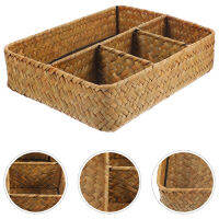 Chaoshihui ตะกร้าที่เก็บถักด้วยมือ Sundries Storage Basket Woven Basket Snack ที่ให้บริการตะกร้าสำหรับปาร์ตี้