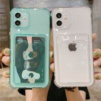 {Haojia เคสโทรศัพท์} ที่ยึดกระเป๋าใส่บัตรเคสโทรศัพท์เคสโทรศัพท์แบบใสสำหรับ iPhone 14 13 12 11 Pro Max XR XS Plus ฝาหลังกันชนซองนุ่มกันกระแทก