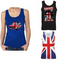 GHS Outdoor Union Jack Flag Gb UK Unisex Queen Union Jack Flag LADIES Top MEN Shirt Union Jack Vest