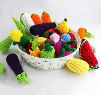 OEM Handmade DIY Kids Crochet Safe for Baby Cute Fruit photo props Customized Baby Crochet Toys