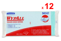 WYPALL แผ่นเช็ดทำความสะอาด ไวป์ออลล์ ฟูดเซอร์วิส ไวเปอร์ รหัสสินค้า 94147 สีเขียว สินค้าคิมเบอร์ลี่ย์-คล๊าค โปรเฟสชั่นแนล 12 ห่อ ห่อละ 20 แผ่น