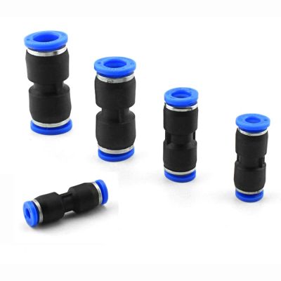4/6/8/10/12/14/16mm PU Pneumatic Pipe Push Fit Straight Quick Connector Fittings Adapter Air Tube Fitting Jointer Pipe Fittings Accessories