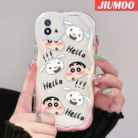 เคส JIUMOO สำหรับ Realme C20 C20A C11 C11 2020 Narzo 50i การ์ตูนลายดินสอสีหน้าแข้งจันเนื้อครีมดีไซน์ใหม่ขอบคลื่นนุ่มเคสมือถือกันกระแทกแบบใสโปร่งใสลายกล้องถ่ายรูปเรียบง่ายอ่อนโยนฝาครอบป้องกัน