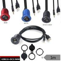 Lampu Led USB 3.5Mm AUX Kabel Flush Mount Ekstensi 1/8 AUX Mobil Perahu Motercycle Lead 1M