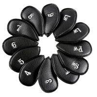 HORI 12PCS Litchi Stria PU Leather Head Cover For Golf Iron Club Putter Headcovers