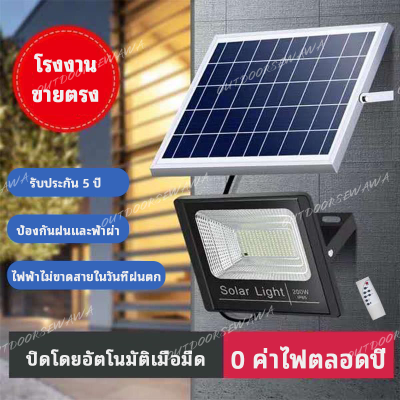 ส่งจากกรุงเทพ  ไฟ LED พลังงานแสงอาทิตย์กลางแจ้ง 500W ควบคุมแสง + รีโมทระยะไกล ป้องกันฝนแฟ้าผ่า IP67 #รีโมท  #รีโมททีวี   #รีโมทแอร์ #รีโมด