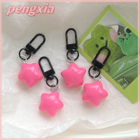 [pengxia] COD กระเป๋าทรงดาวห้าแฉกประดับตกแต่งรูปดอกกุหลาบสีแดงน่ารักพวงกุญแจรูปดาวอ้วนสำหรับเด็กผู้หญิงจี้สุดเจ๋งของขวัญสำหรับคู่รัก