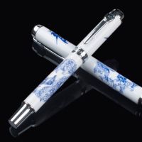 【▼Hot Sales▼】 ORANGEE 1 X Jinhao 950สีน้ำเงินและเครื่องกระเบื้องสีขาวหัวปากกาโลหะ18kgp หัวปากกาน้ำหมึกซึม S เขียนปากกาหมึก